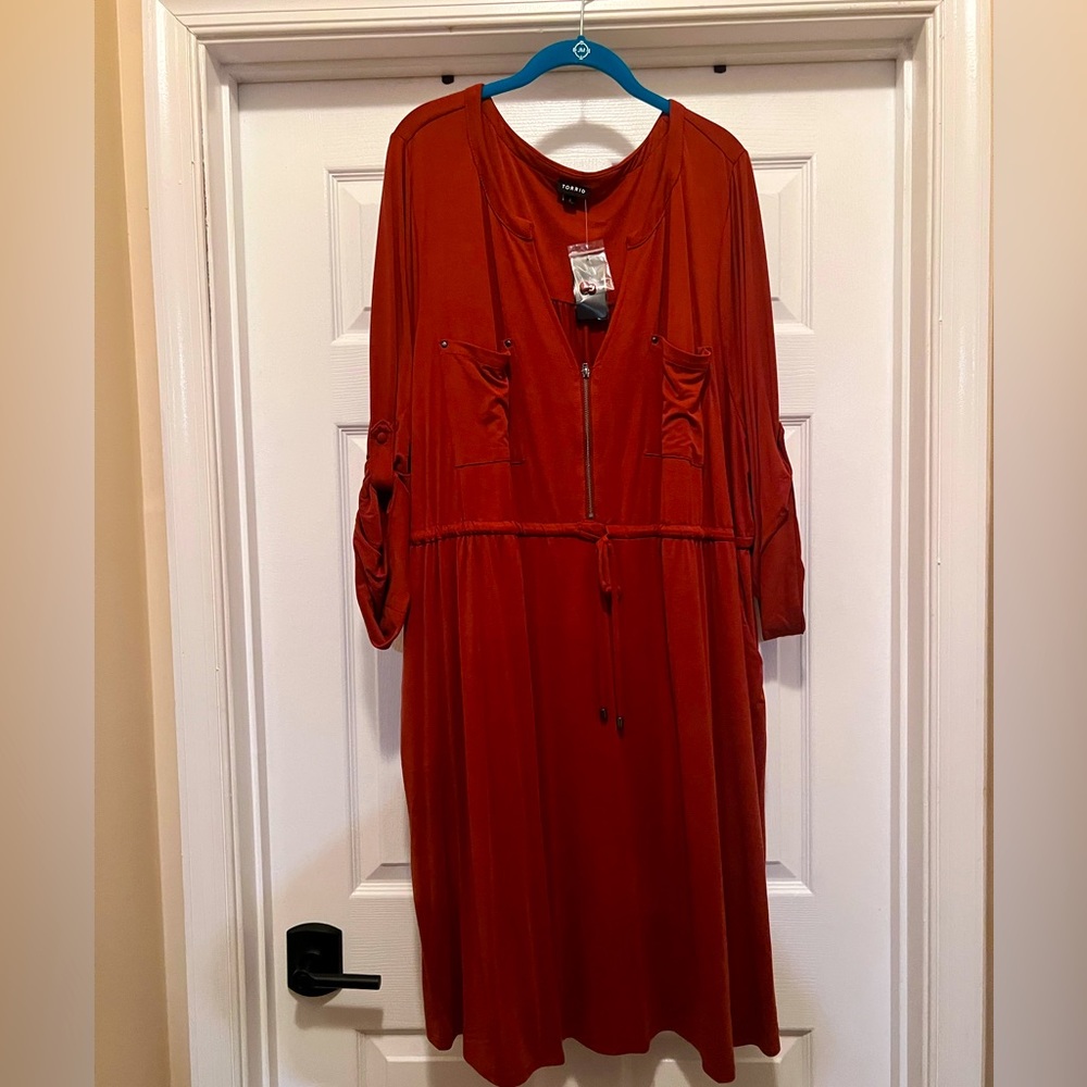 Torrid Zip Front Shirt Dress